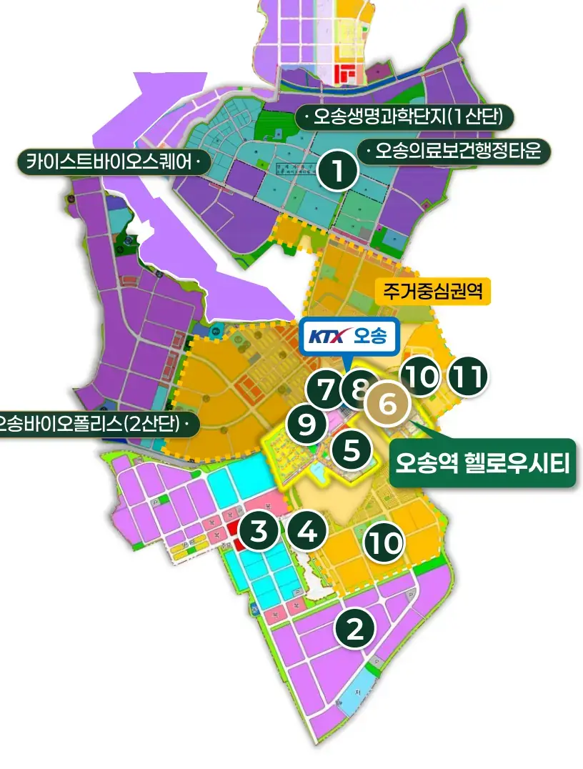 오송신도시 첨단산업·주거 개발계획 위치도